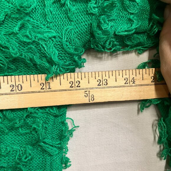 33 Degrees Women's Small Green Loop Christmas Festive Graphic Cardigan Sweater - Picture 11 of 12